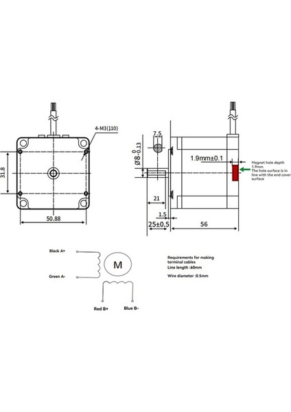 SL57STH56-3004A 57 Adım Motoru Motor Şaftı Mıknatıs Indüksiyonu (Yurt Dışından) fırsatları