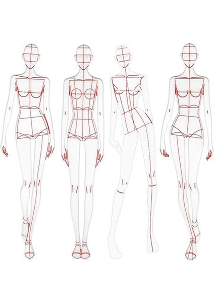 Moda Illüstrasyon Cetveli Eskiz Şablonu Dikiş Cetveli, B (Yurt Dışından) fırsatları