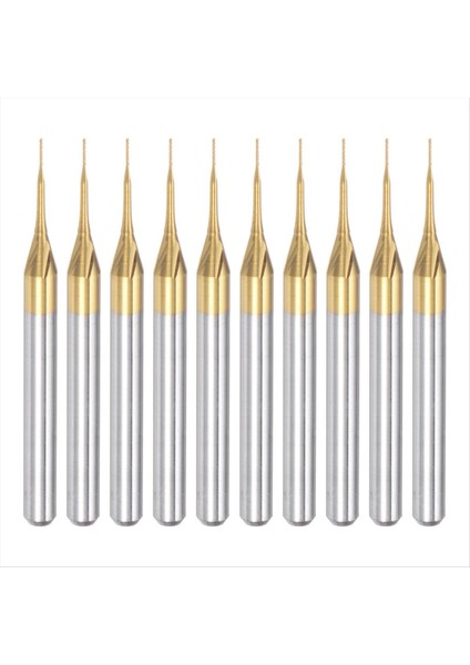 Pcb Makinesi Için 10 Adet Titanyum Kaplama Karbür, 1/8 Inç Şaft 0,3 mm (Yurt Dışından)