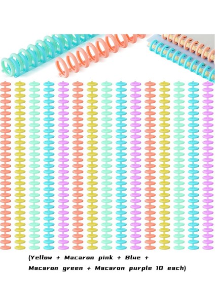 50 Adet Plastik Spiral Ciltleme Bobini, 1/2 Inç Çap 30 Halka Ciltleme Spirali, Öğrenciler ve Iş Arkadaşları Için Noel Hediyeleri (Yurt Dışından) fiyatları