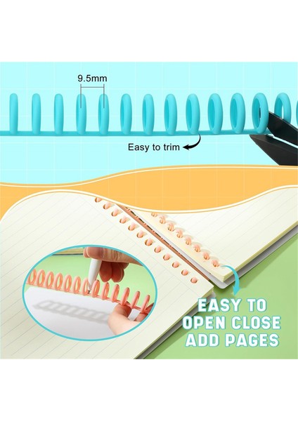 50 Adet Plastik Spiral Ciltleme Bobini, 1/2 Inç Çap 30 Halka Ciltleme Spirali, Öğrenciler ve Iş Arkadaşları Için Noel Hediyeleri (Yurt Dışından) modelleri