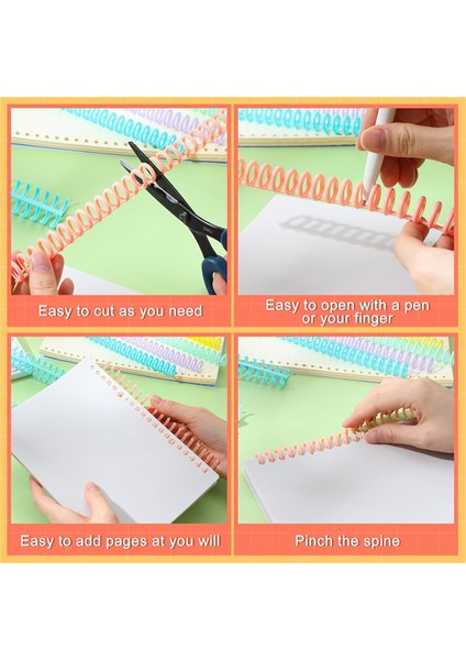 50 Adet Plastik Spiral Ciltleme Bobini, 1/2 Inç Çap 30 Halka Ciltleme Spirali, Öğrenciler ve Iş Arkadaşları Için Noel Hediyeleri (Yurt Dışından) fırsatları