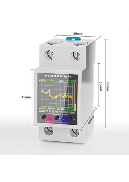 Atorch GR2PWS Elektrik Sayacı Tuya Wifi Ray Güç Enerji Sayacı (Yurt Dışından)