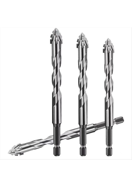 Kuru Delme Için Yeni Dört Kenarlı Testere Dişli Eksantrik Matkap 4 Adet (Yurt Dışından)