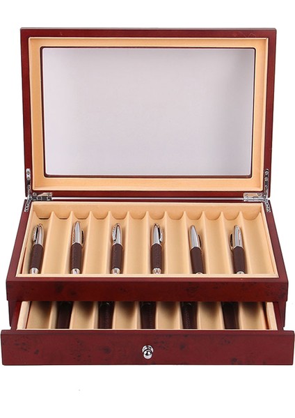 23 Yuvalı Ahşap Kalem Saklama Kutusu Lüks 2 Katmanlı Kalem Sergileme Düzenleyici Şeffaf Pencereli Dolma Kalem Koleksiyon Kutusu 2 (Yurt Dışından) fırsatları