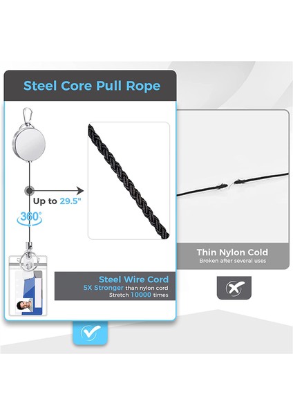 2 Paket 29,5 Inç Rozet Makaraları Hemşire Rozet Makarası Için Geri Çekilebilir Rozet Tutucuları Kimlik Rozeti Tutucuları Geri Çekilebilir Kimlik Tutucuları (Yurt Dışından) fiyatları