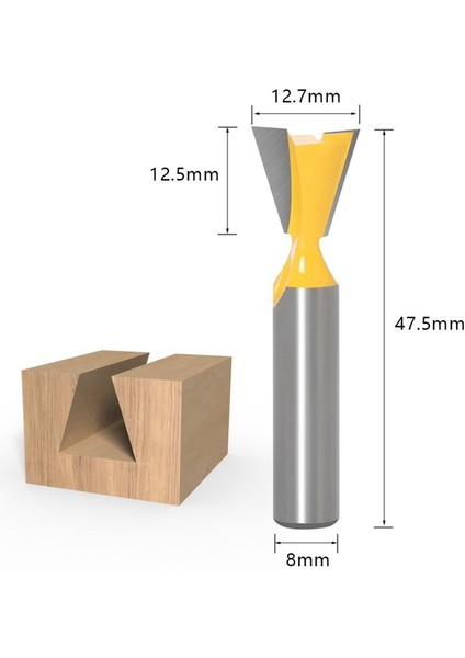 15 Parça 6,35 mm Freze Ucu Seti Düz Kesme Freze Kesici Ahşap Uçları (Yurt Dışından) fiyatları