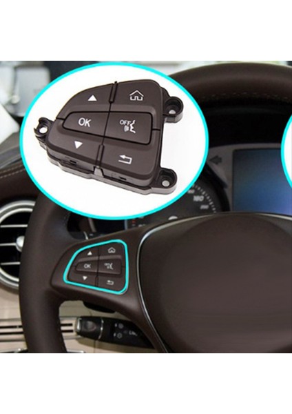 Mercedes Benz C Glc Sınıf A0999050200 A0999050300 Kahverengi Için Sol Çok Fonksiyonlu Direksiyon Simidi Kontrol Anahtarı Düğmeleri (Yurt Dışından) fiyatları