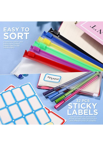 18 Adet A6 Klasör Cebi 6 Halkalı A6 Fermuarlı Kese, Bütçe Dostu Klasör, Su Geçirmez Plastik Zarf Klasörleri ve Kese Çantaları (Yurt Dışından) fırsatları