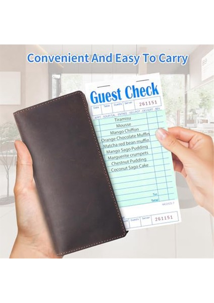 5'li Paket Misafir Hesap Defteri, Restoranlar Için Garson Not Defterleri, Yeşil Garson Hesap Defteri, Restoran Sipariş Defteri (Paket Başına 50 Yaprak) (Yurt Dışından) fırsatları