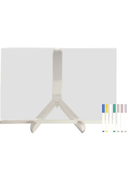 2025 LED Renkli Not Panosu Akrilik Ayarlanabilir Braketli Mesaj Panosu, 7 Renkli Kalem, 20X20CM. (Yurt Dışından)