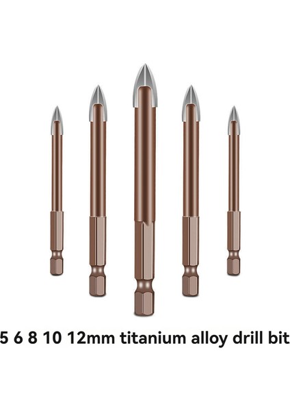Adet 5 6 8 10 12 mm Titanyum Duvar Matkabı Ucu Altıgen Saplı Üçgen Matkap Ucu 5 Adet 5 6 8 10 12 mm Titanyum Uç (Yurt Dışından) fiyatları