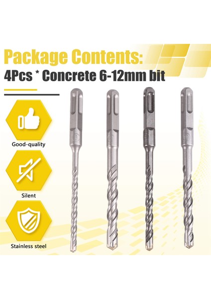 Adet Beton 6-12MM Uçlu Çapraz Kesici Başlıklı Çift Burgu Çekiç Ucu (Yurt Dışından) fırsatları