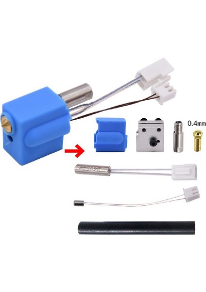 Topçu Sidewinder X1 ve Genius 0,4 mm Nozul NTC100K Termistör Isı Borusu Isıtmalı Blok Için 3D Yazıcı Parçaları (Yurt Dışından) fırsatları