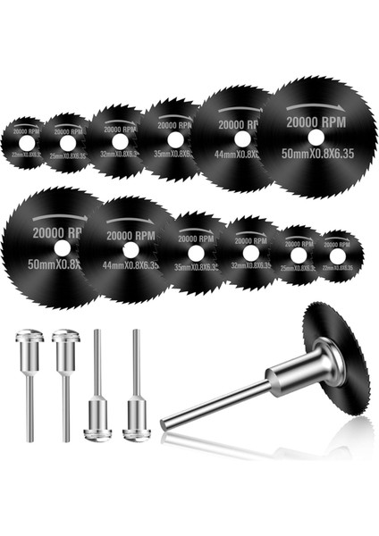Döner Aletler Için Matkap Testere Bıçakları 12 Parça Manganez Çelik Testere Diski (Yurt Dışından)