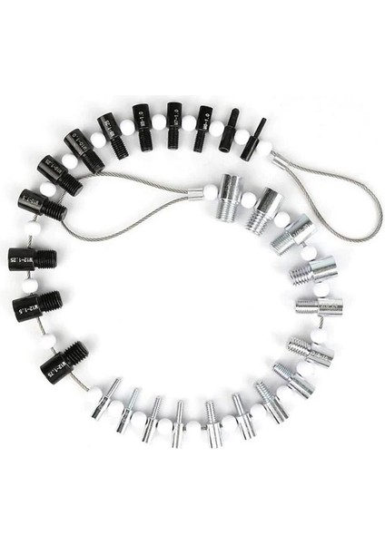 Diş Test Cihazı Cıvata Somun Vida Kontrol Cihazı 26 Erkek / Dişi Boyut Ölçer Aracı (Yurt Dışından)