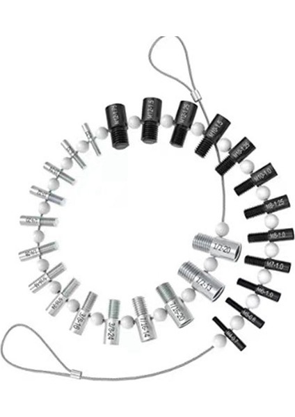 Diş Test Cihazı Cıvata Somun Vida Kontrol Cihazı 26 Erkek / Dişi Boyut Ölçer Aracı (Yurt Dışından) fiyatları