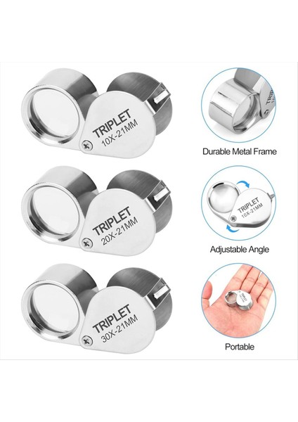 Aydınlatmalı Kuyumcu Büyüteci, Cep Tipi Katlanabilir Mücevher Halkası (Yurt Dışından) indirimleri