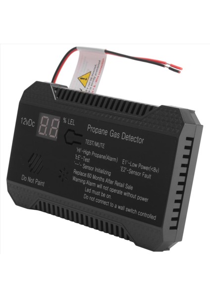 Propan Dedektörü 12V Lpg Doğalgaz Sensörü Sızıntı Alarmı 85DB (Siyah) (Yurt Dışından) modelleri