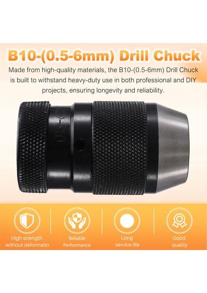 B10-(0,5-6 Mm) Matkap Ucu Otomatik Kendiliğinden Sıkmalı Anahtarsız Adaptör Tutucu Konik Delik Torna Freze Makinesi Delme Aleti (Yurt Dışından) fırsatları