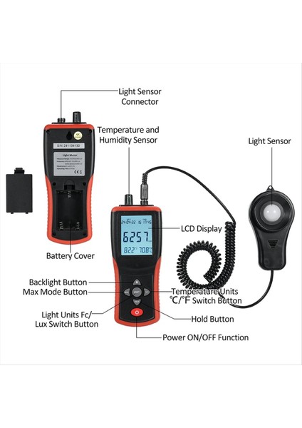 TL-603 Dijital Profesyonel 400000 Lüks Metre El Tipi Işık Ölçer (Yurt Dışından) fırsatları