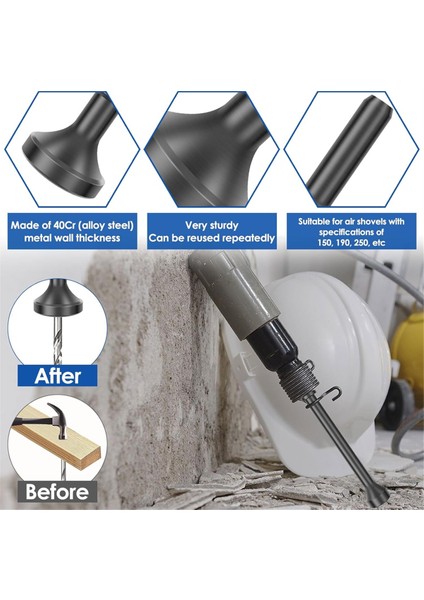 Düzleştirici Hava Çekiç Uçları Seti, 5 Parça Hava Pnömatik Çekiç Alet Seti 150, 190, 250 Hava Çekiçleri Için Yaylı Hava Çekiç (Yurt Dışından) indirimleri