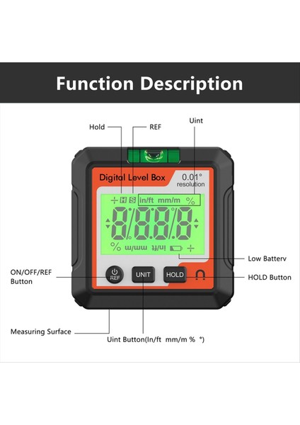 Dijital Açı Ölçer Eğimölçer Seviye Açı Ölçer (Yurt Dışından) indirimleri