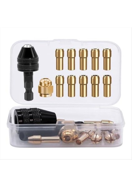 12 Parça Matkap Mandren Adaptör Seti, 4486 Matkap Mandren, 4485 Pensler, Kutulu (Yurt Dışından)