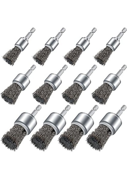 Matkap Için 12 Adet Tel Fırça Tekerleği, Tel Tekerlek Bardak Fırçaları (Yurt Dışından)