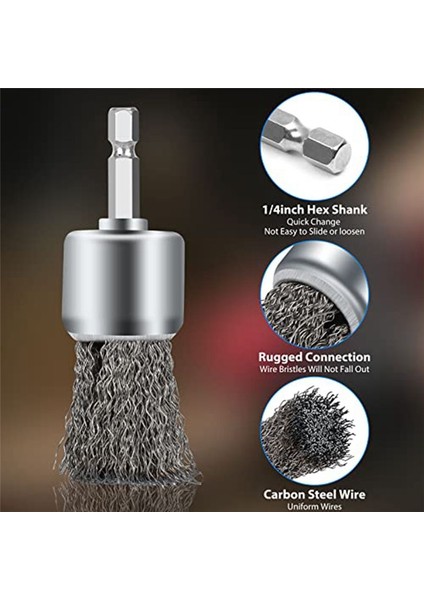 Matkap Için 12 Adet Tel Fırça Tekerleği, Tel Tekerlek Bardak Fırçaları (Yurt Dışından) fiyatları