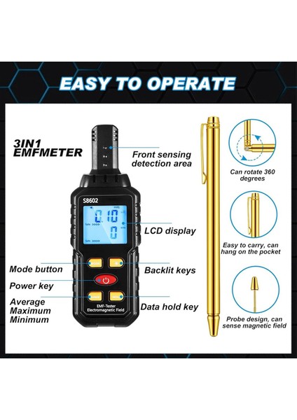 5 Parçalı Hayalet Avcılığı Ekipman Seti 1 Emf Radyasyon Dedektörü (Yurt Dışından) fırsatları