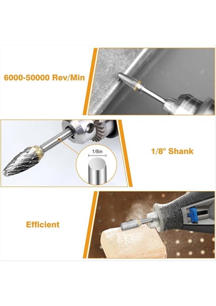 20 Adet 1/8 Inç Şaftlı Karbür Freze Seti, Tungsten Karbür Kalıp Taşlama Uçları (Yurt Dışından) modelleri