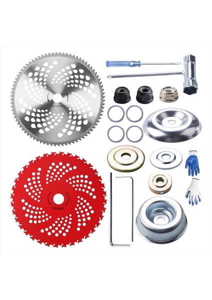 Çalılık Kesme Makinesi Bıçakları Adaptör Kitli Karbür Uçlu Bıçaklar (Yurt Dışından)