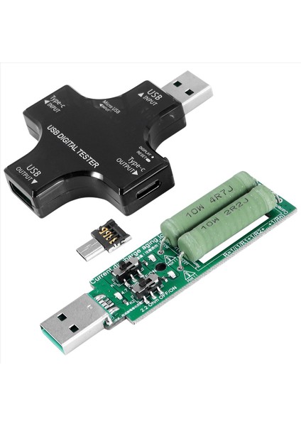 USB C Test Cihazı, 2'si 1 Arada Tip C Multimetre, Voltaj, Akım, Yükleyicili (Yurt Dışından) fırsatları