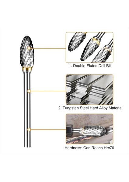 20 Adet 1/8 Inç Şaftlı Karbür Freze Seti, Tungsten Karbür Kalıp Taşlama Uçları (Yurt Dışından) fırsatları