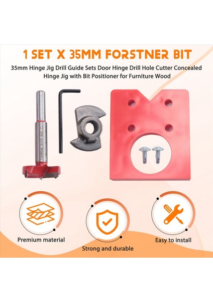 Mobilya Ahşabı Için Bit Konumlandırıcılı 35 mm Menteşe Matkap Kılavuzu Seti (Yurt Dışından) fırsatları