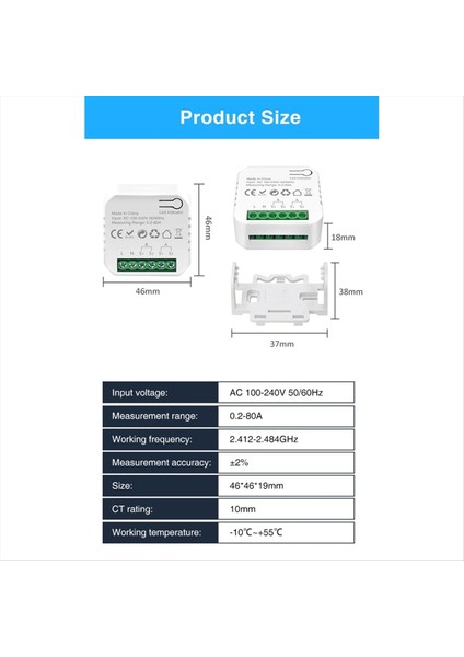 Tuya Wifi Metre Dijital Enerji Ölçer 80A Akım Trafosu 2ct (Yurt Dışından) indirimleri