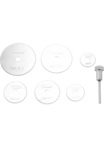 7x Hss Dairesel Ahşap Kesme Testere Bıçağı Diskleri Döner Alet Için Mandrel (Yurt Dışından)