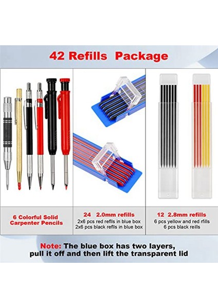 10'lu Marangoz Kalemi ve Kalemtıraş (Yurt Dışından) fırsatları