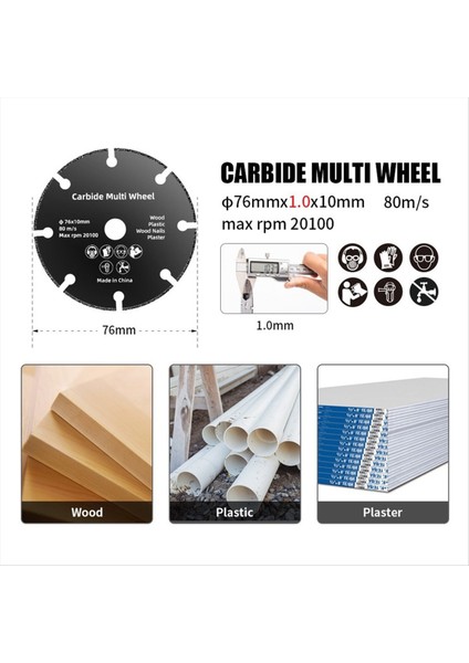 76 mm Kesme Diski Dairesel Reçine Taşlama Tekerleği Testere Bıçağı 3 Adet (Yurt Dışından) fiyatları