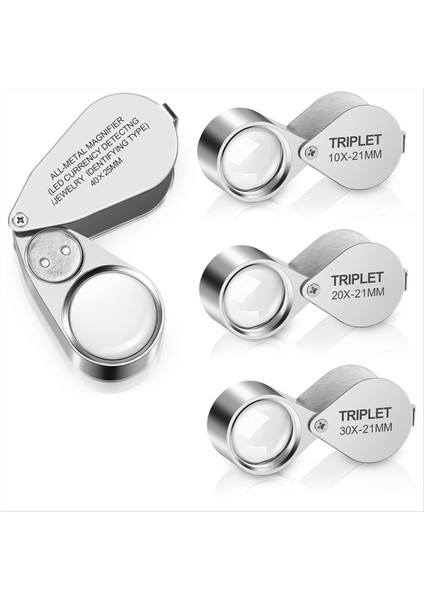 Aydınlatmalı Kuyumcu Büyüteci, Cep Tipi Katlanabilir Mücevher Halkası (Yurt Dışından)