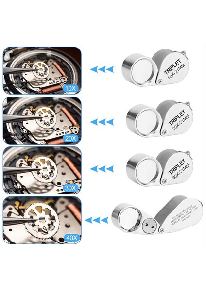 Aydınlatmalı Kuyumcu Büyüteci, Cep Tipi Katlanabilir Mücevher Halkası (Yurt Dışından) modelleri