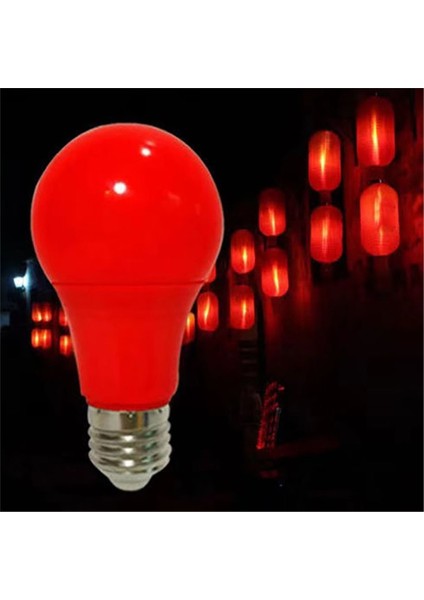 Festivaller Için LED Ampul Renkli Işık E27 7W Renkli Ampul Ktv Barlar Vitrinler LED Renkli Ampul Kırmızı (Yurt Dışından) fiyatları