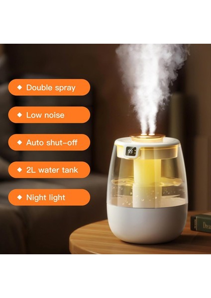 Yatak Odası Için Hava Nemlendirici 2l Bitkiler Için Sessiz Serin Buharlı Nemlendirici Ofis Ev Araba Kişisel Humidificador (Yurt Dışından) modelleri