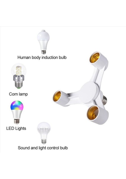 3x 3ın1 E27 To E27 Genişletilmiş LED Lamba Ampuller Soket Splitter Adaptör Tutucu Fotoğraf Stüdyosu Fotoğrafçılığı Için (Yurt Dışından) indirimleri