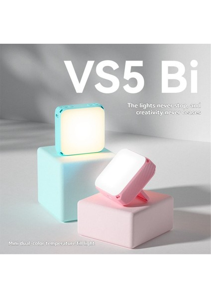 Vs5 Bi Bicolor LED Video Işığı 2500K-8500K Manyetik Cep Dolgu Işığı Telefon Dslr Kamera Için Soğuk Ayakkabı ile Beyaz (Yurt Dışından) fiyatları