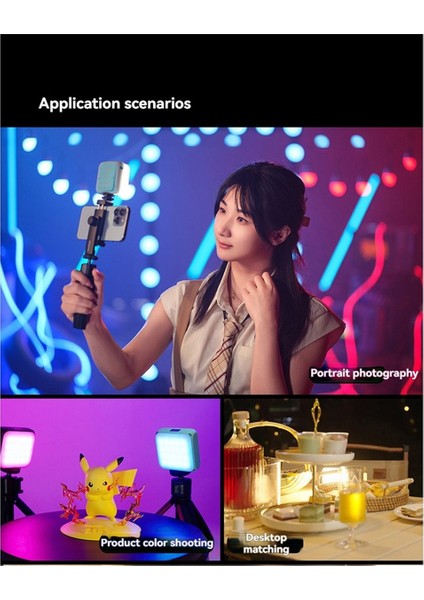 Vs5 Bi Bicolor LED Video Işığı 2500K-8500K Manyetik Cep Dolgu Işığı Telefon Dslr Kamera Için Soğuk Ayakkabı ile Beyaz (Yurt Dışından) modelleri