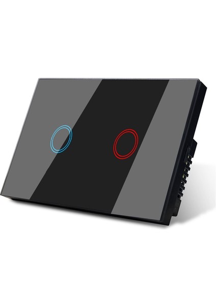 Wifi Akıllı Duvar Işık Anahtarı Cam Dokunmatik Güç Tuya Alexa Google Home 2-Gang Tarafından Kablosuz Ses Uzaktan Anahtarları (Yurt Dışından)