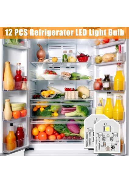 12 Paket WR55X111132 WR55X25754 Buzdolabı LED Ampul Montaj Değiştirme AP5646375 Için Buzdolabı LED Işık (Yurt Dışından) modelleri