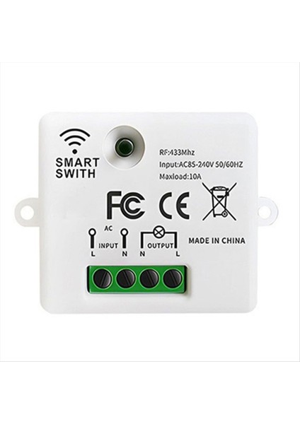 Rf 433 Mhz Işık Anahtarı Kablosuz Panel 10A Mini Anahtarı Uzaktan Kumanda Röle Alıcı Modülü Verici Yatak Odası Için (Yurt Dışından)